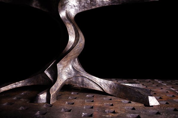 TWISTED TREE BRONZE BOOKMATCHED SLAB TABLE