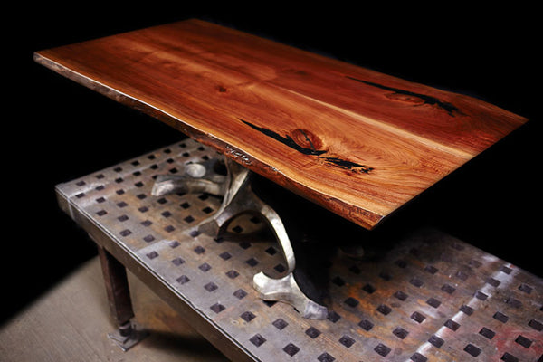 TWISTED TREE BRONZE BOOKMATCHED SLAB TABLE