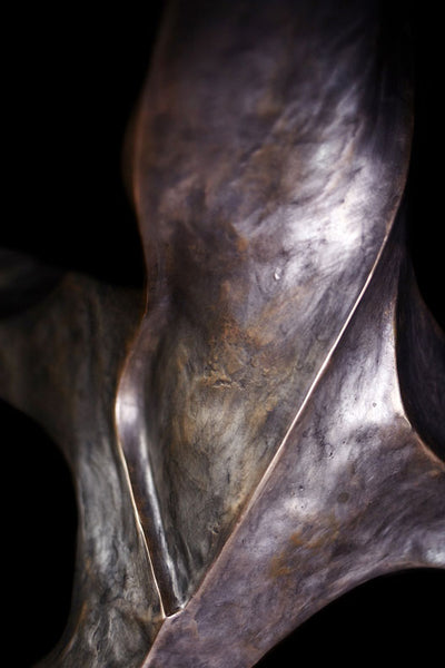TWISTED TREE BRONZE BOOKMATCHED SLAB TABLE
