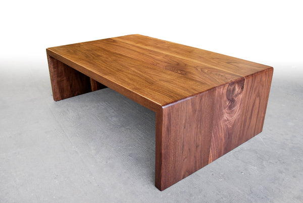 WALNUT WATERFALL COFFEE TABLE