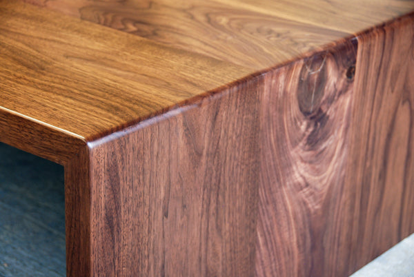 WALNUT WATERFALL COFFEE TABLE
