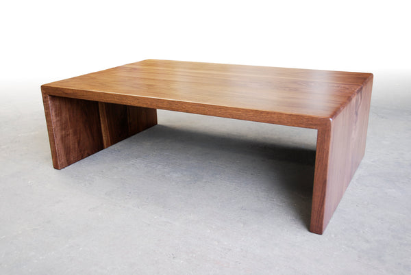 WALNUT WATERFALL COFFEE TABLE