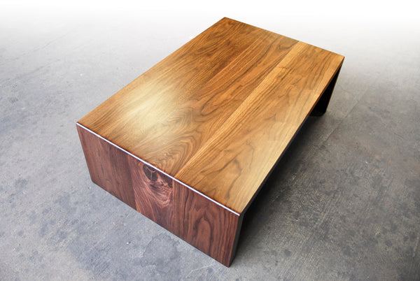 WALNUT WATERFALL COFFEE TABLE