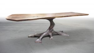 TWISTED TREE BRONZE SLAB TABLE