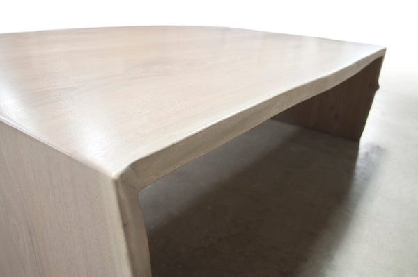 BLEACHED LIVE EDGE WALNUT WATERFALL COFFEE TABLE