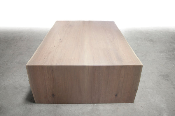 BLEACHED LIVE EDGE WALNUT WATERFALL COFFEE TABLE