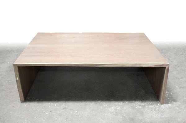 BLEACHED LIVE EDGE WALNUT WATERFALL COFFEE TABLE