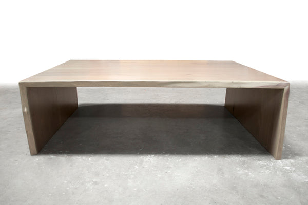 BLEACHED LIVE EDGE WALNUT WATERFALL COFFEE TABLE